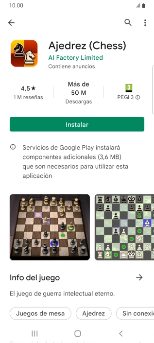 Pulsa Instalar y sigue las indicaciones de la pantalla para instalar la app. Pulsa Instalar y sigue las indicaciones de la pantalla para instalar la app.