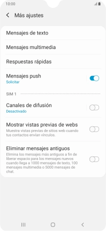 Pulsa Mensajes de texto. Pulsa Mensajes de texto.