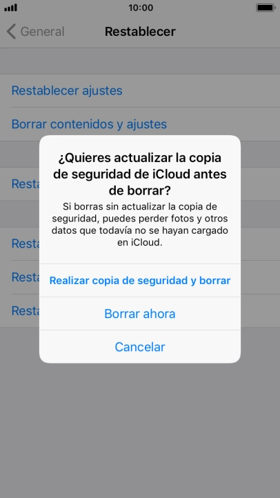 Pulsa el ajuste deseado.