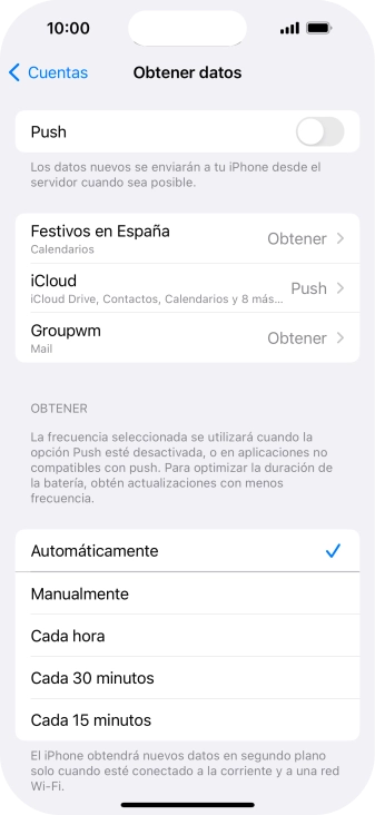 Si desactivas la función, pulsa el ajuste deseado. Si desactivas la función, pulsa el ajuste deseado.