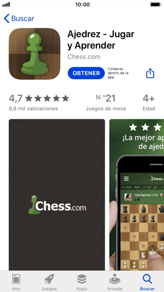 Pulsa OBTENER y sigue las indicaciones de la pantalla para instalar la app. Pulsa OBTENER y sigue las indicaciones de la pantalla para instalar la app.