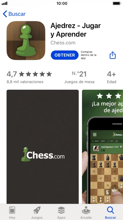 Pulsa OBTENER y sigue las indicaciones de la pantalla para instalar la app. Pulsa OBTENER y sigue las indicaciones de la pantalla para instalar la app.