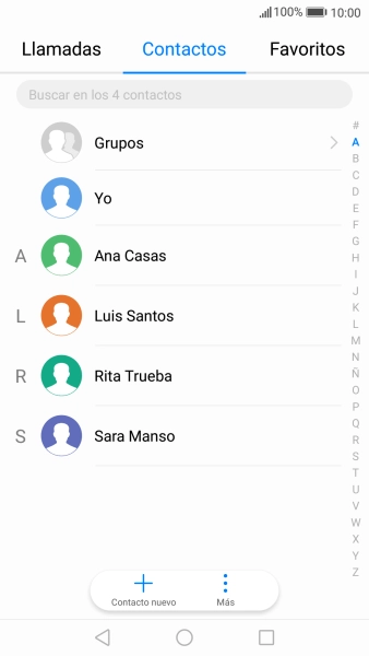 Pulsa Contacto nuevo.