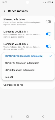 Pulsa el tipo de red deseado. Pulsa el tipo de red deseado.