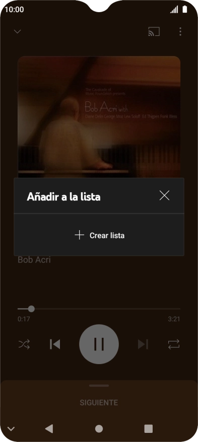 Pulsa Crear lista.