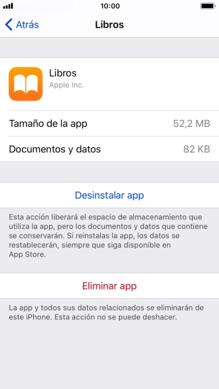Pulsa Desinstalar app. Pulsa Desinstalar app.