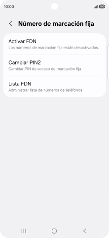 Pulsa Activar FDN. Pulsa Activar FDN.