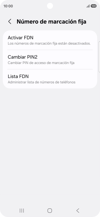 Pulsa Activar FDN. Pulsa Activar FDN.