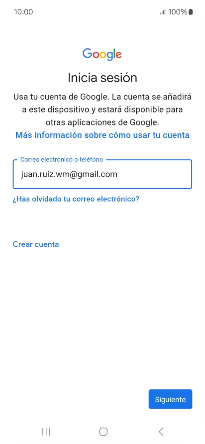 Pulsa Siguiente.