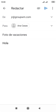 Pulsa el icono de anexos.