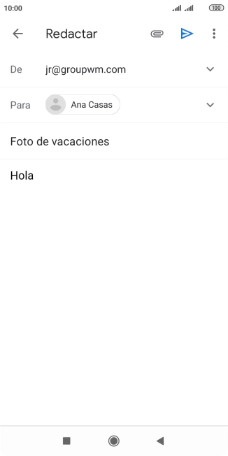 Pulsa el icono de anexos.