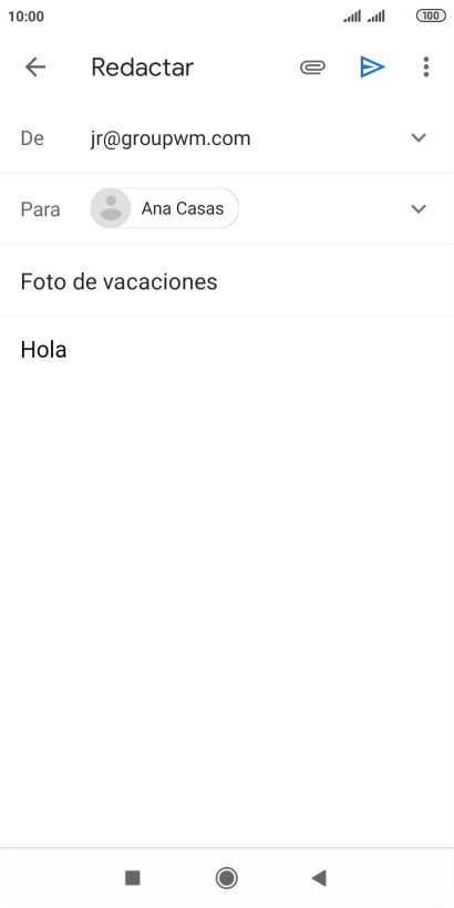 Pulsa el icono de anexos.