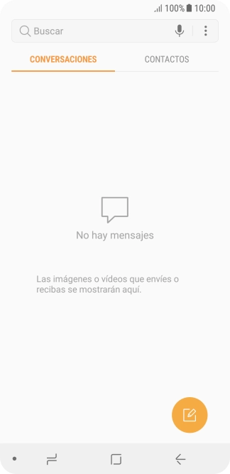 Pulsa el icono de nuevo mensaje. Pulsa el icono de nuevo mensaje.