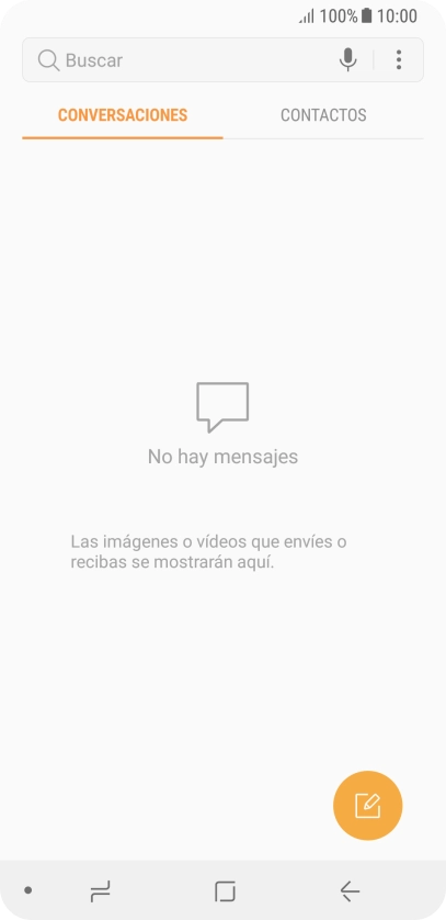 Pulsa el icono de nuevo mensaje. Pulsa el icono de nuevo mensaje.