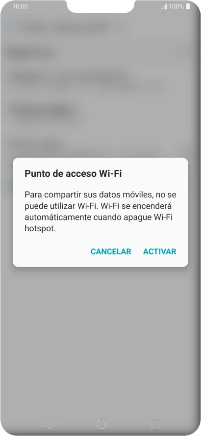 Si la función de wifi está activada, pulsa ACTIVAR. Si la función de wifi está activada, pulsa ACTIVAR.