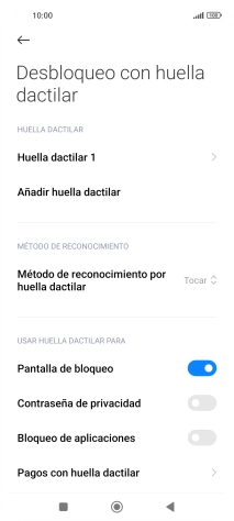 Pulsa el indicador junto a los ajustes deseados para activarlos o desactivarlos. Pulsa el indicador junto a los ajustes deseados para activarlos o desactivarlos.