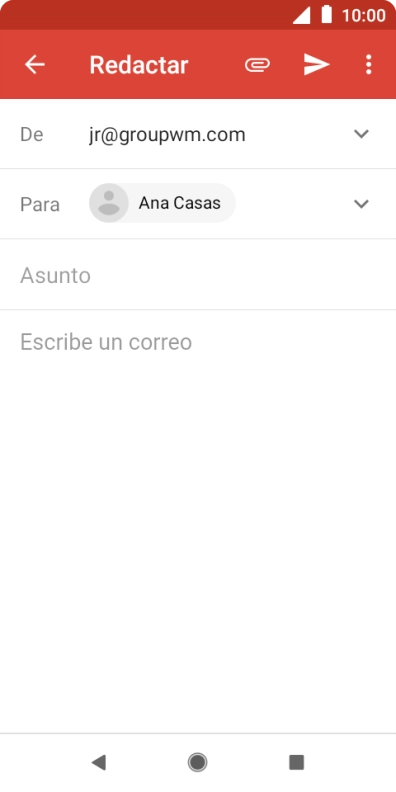Pulsa Asunto e introduce el asunto deseado. Pulsa Asunto e introduce el asunto deseado.