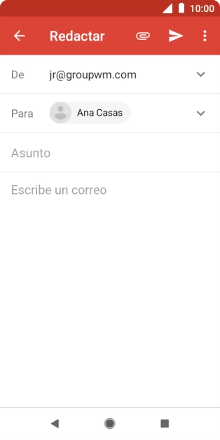 Pulsa Asunto e introduce el asunto deseado. Pulsa Asunto e introduce el asunto deseado.