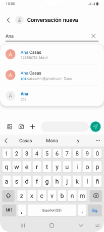 Pulsa el contacto deseado. Pulsa el contacto deseado.
