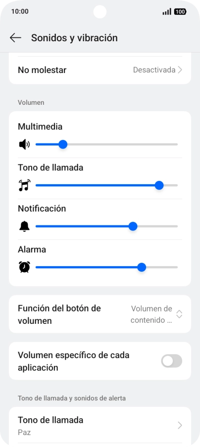 Pulsa Tono de llamada. Pulsa Tono de llamada.
