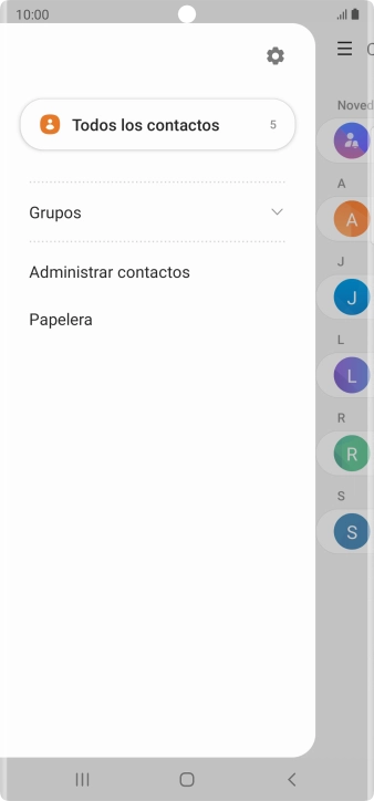 Pulsa Administrar contactos.