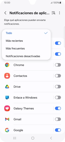Pulsa el ajuste deseado. Pulsa el ajuste deseado.
