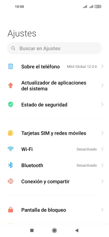 Pulsa Tarjetas SIM y redes móviles.
