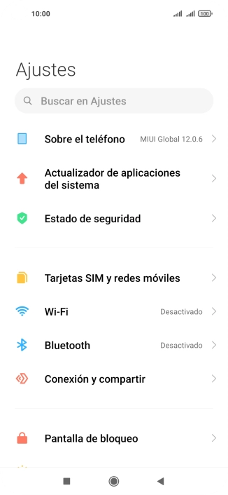 Pulsa Tarjetas SIM y redes móviles.