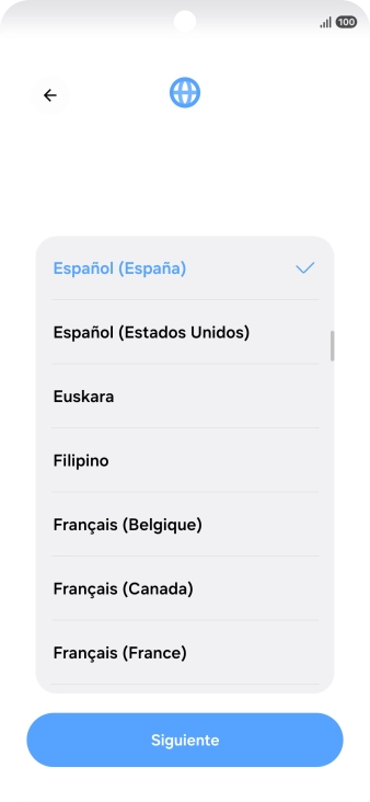 Pulsa el idioma deseado. Pulsa el idioma deseado.