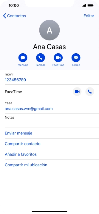 Pulsa el número de teléfono deseado. Pulsa el número de teléfono deseado.