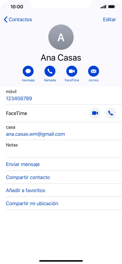 Pulsa el número de teléfono deseado. Pulsa el número de teléfono deseado.