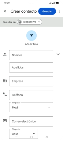 Pulsa Nombre e introduce el nombre deseado. Pulsa Nombre e introduce el nombre deseado.
