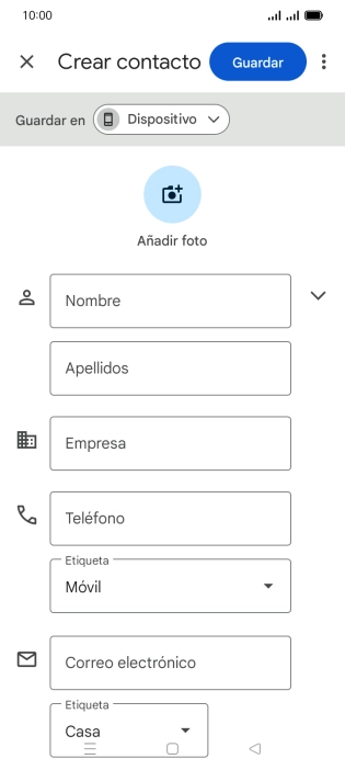 Pulsa Nombre e introduce el nombre deseado. Pulsa Nombre e introduce el nombre deseado.