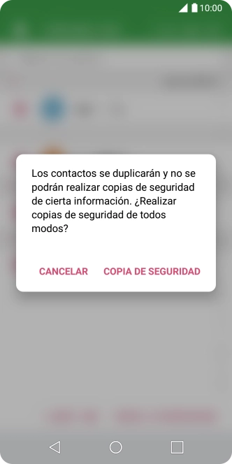 Pulsa COPIA DE SEGURIDAD.