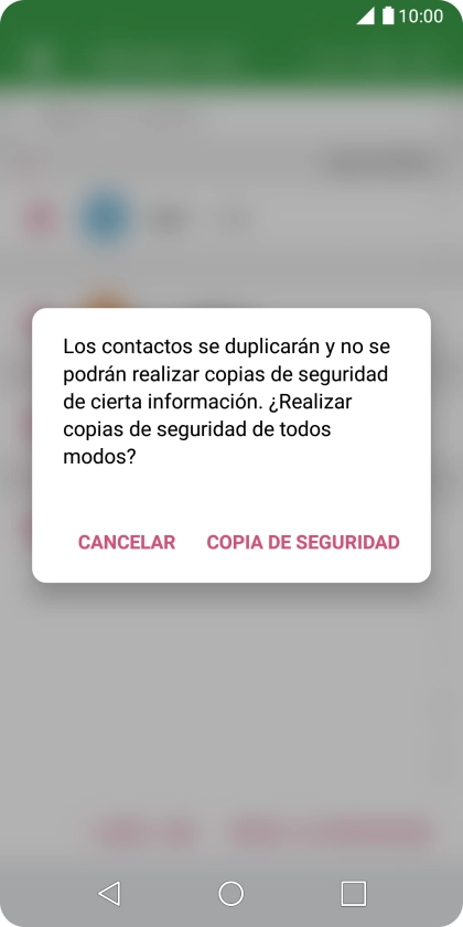 Pulsa COPIA DE SEGURIDAD.