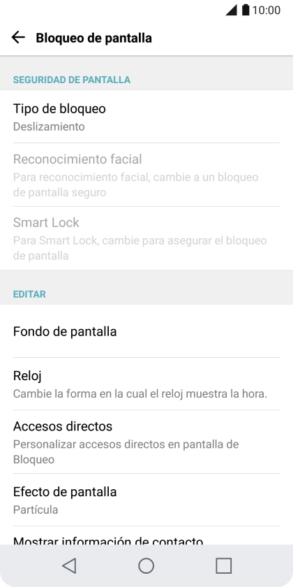 Pulsa Tipo de bloqueo. Pulsa Tipo de bloqueo.