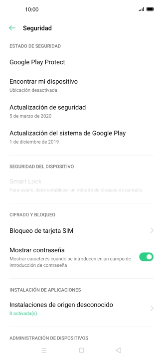 Pulsa Bloqueo de tarjeta SIM. Pulsa Bloqueo de tarjeta SIM.