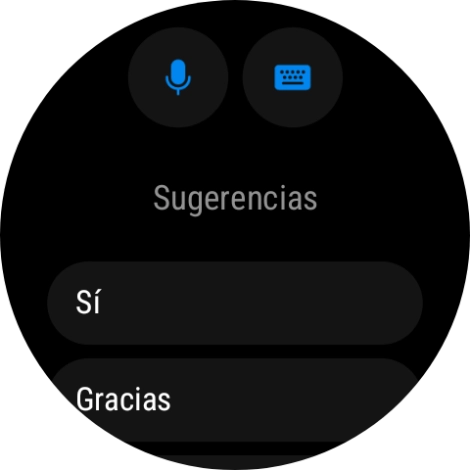 Pulsa el icono de micrófono y sigue las indicaciones de la pantalla para grabar y enviar la respuesta deseada. Pulsa el icono de micrófono y sigue las indicaciones de la pantalla para grabar y enviar la respuesta deseada.