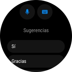 Pulsa el icono de micrófono y sigue las indicaciones de la pantalla para grabar y enviar la respuesta deseada. Pulsa el icono de micrófono y sigue las indicaciones de la pantalla para grabar y enviar la respuesta deseada.
