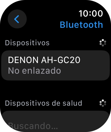 Pulsa el dispositivo Bluetooth deseado. Pulsa el dispositivo Bluetooth deseado.