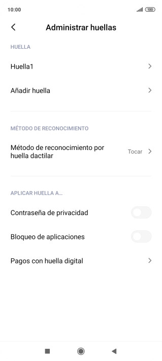 Pulsa el indicador junto a los ajustes deseados para activarlos o desactivarlos. Pulsa el indicador junto a los ajustes deseados para activarlos o desactivarlos.