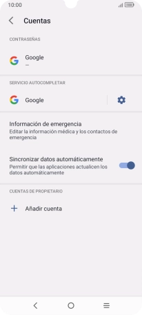 Pulsa Añadir cuenta. Pulsa Añadir cuenta.