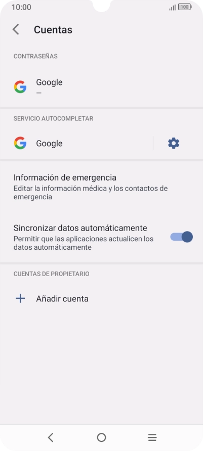 Pulsa Añadir cuenta. Pulsa Añadir cuenta.