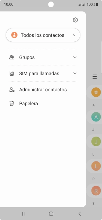 Pulsa Administrar contactos. Pulsa Administrar contactos.