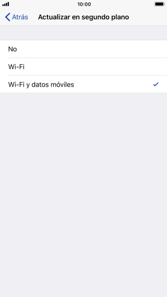 Para desactivar la actualización de apps en ejecución, pulsa No. Para desactivar la actualización de apps en ejecución, pulsa No.