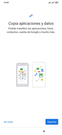 Puedes transferir el contenido de otro teléfono cuando activas tu teléfono por primera vez y cuando lo has restablecido. Cuando aparezca en la pantalla del teléfono esta imagen, ya está listo para la transmisión del contenido del otro teléfono. Puedes transferir el contenido de otro teléfono cuando activas tu teléfono por primera vez y cuando lo has restablecido. Cuando aparezca en la pantalla del teléfono esta imagen, ya está listo para la transmisión del contenido del otro teléfono.