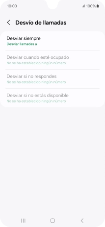 Pulsa el tipo de desvío deseado. Pulsa el tipo de desvío deseado.