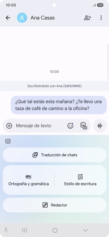 Pulsa Traducción de chats. Pulsa Traducción de chats.
