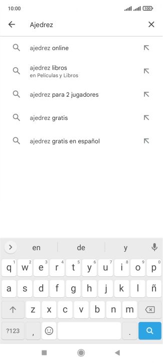 Introduce el nombre del tema o de la app y pulsa el icono de búsqueda. Introduce el nombre del tema o de la app y pulsa el icono de búsqueda.