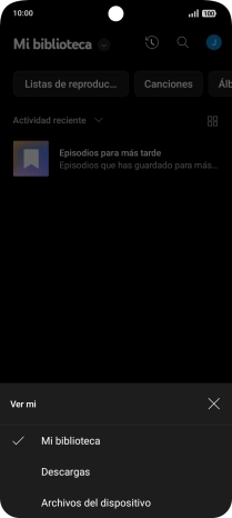 Pulsa una categoría y desplázate al archivo de música deseado. Pulsa una categoría y desplázate al archivo de música deseado.